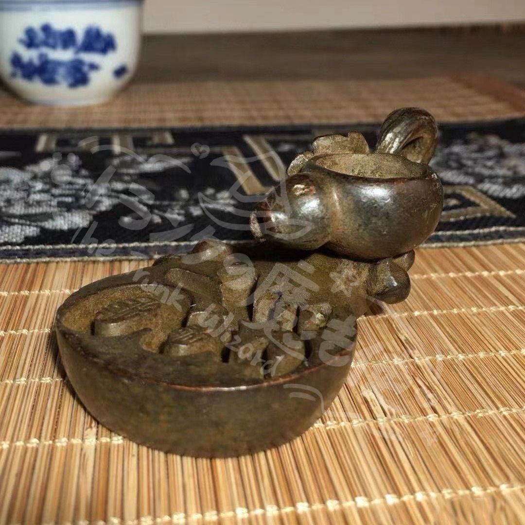 新年ギフト銅細工 瓢?福字倒流香炉 香道具 装飾品 工芸品 美術品 置物