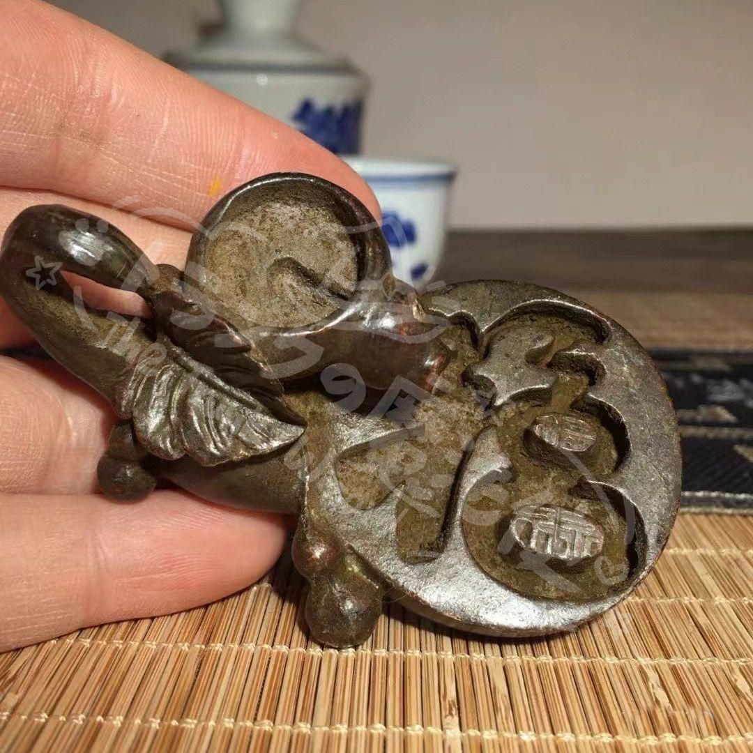 新年ギフト銅細工 瓢?福字倒流香炉 香道具 装飾品 工芸品 美術品 置物