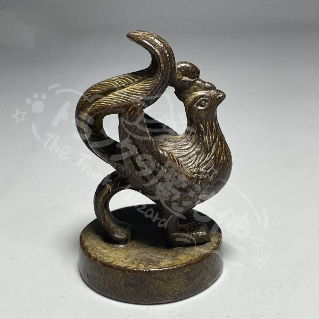 新年ギフト銅 細工 神獣朱雀印 鎮宅 辟邪 開運 風水書道具文房具工芸品