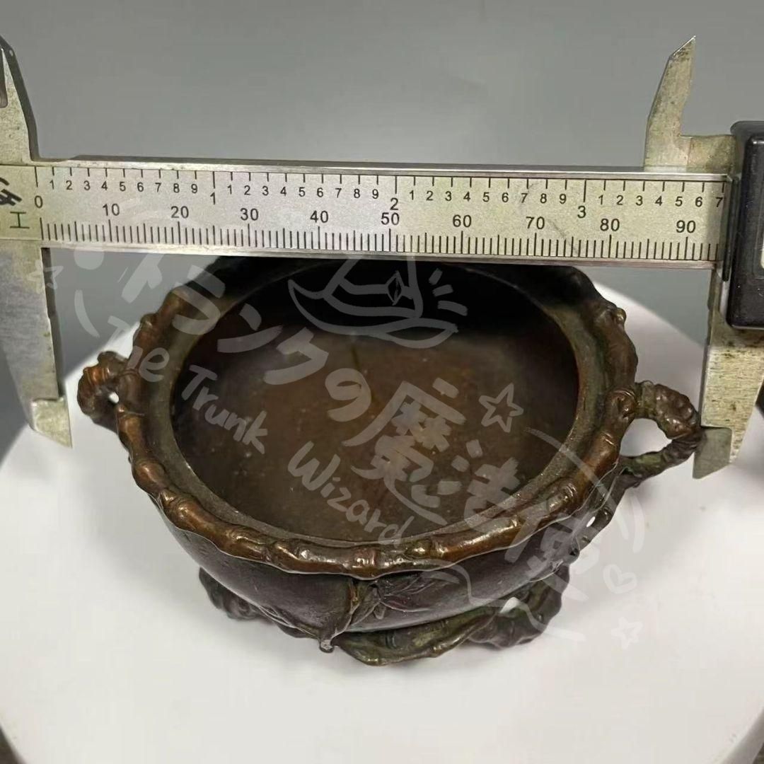 新年ギフト香道具 香炉 竹紋 透かし彫り 室内薫香炉 茶道香炉 装飾品