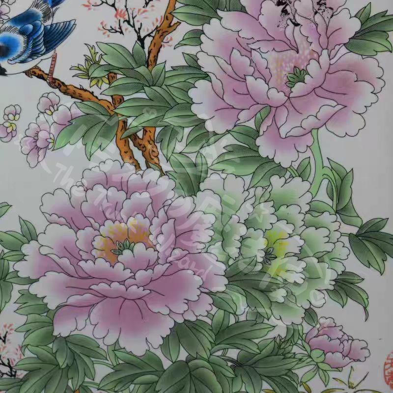 新年ギフト景徳鎮 花鳥図陶板画 応接間 書斎 懸掛 装飾品 工芸品 美術