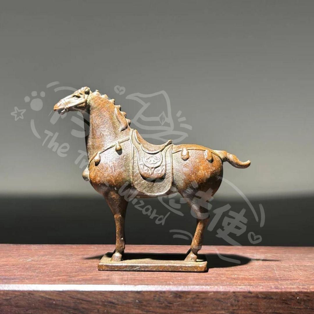 唐馬 銅製 置物 新年ギフト銅製 唐馬 茶台茶寵 卓面 置物 装飾品 工芸品 置物
