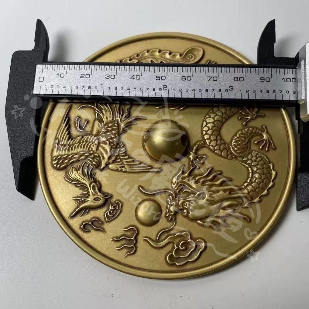 新年ギフト銅器 龍鳳呈祥銅鏡 鏡 置物 装飾品 工芸品 美術品