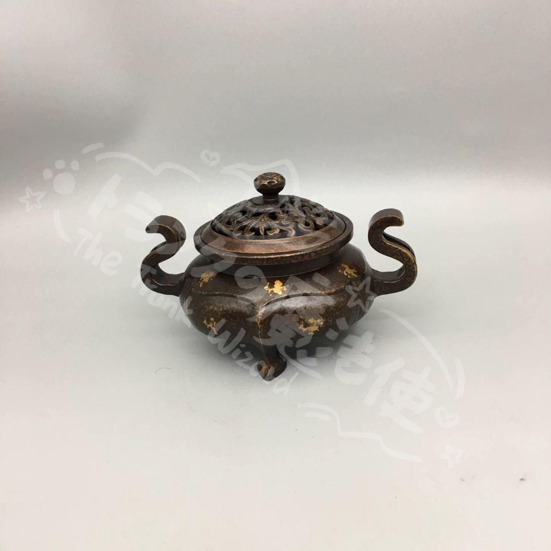 新年ギフト銅細工 海棠薫香炉 香炉 茶道沈香炉 香道具 装飾品 工芸品