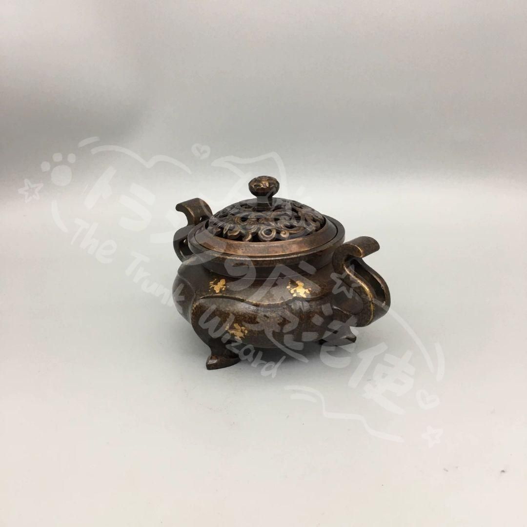 新年ギフト銅細工 海棠薫香炉 香炉 茶道沈香炉 香道具 装飾品 工芸品
