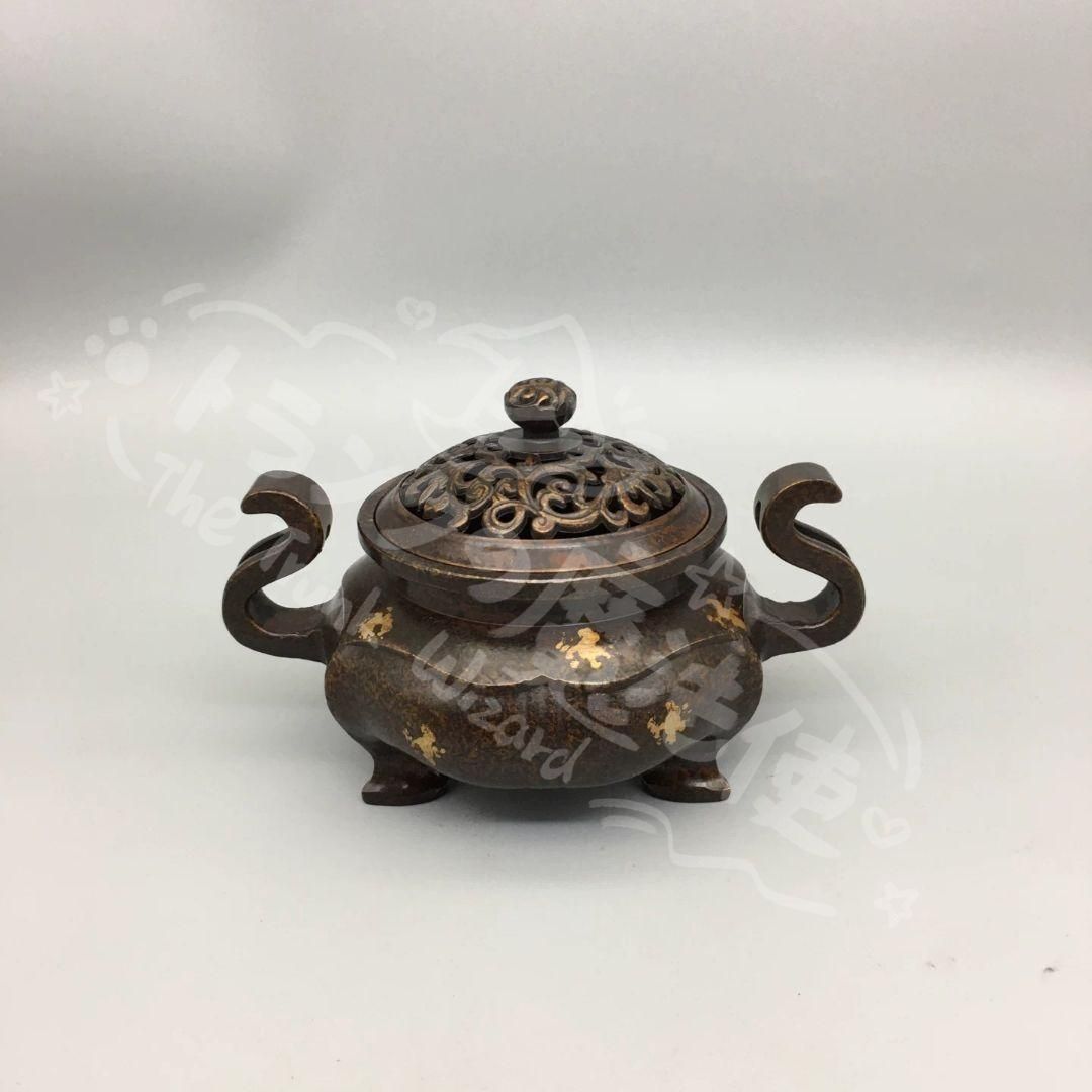 新年ギフト銅細工 海棠薫香炉 香炉 茶道沈香炉 香道具 装飾品 工芸品