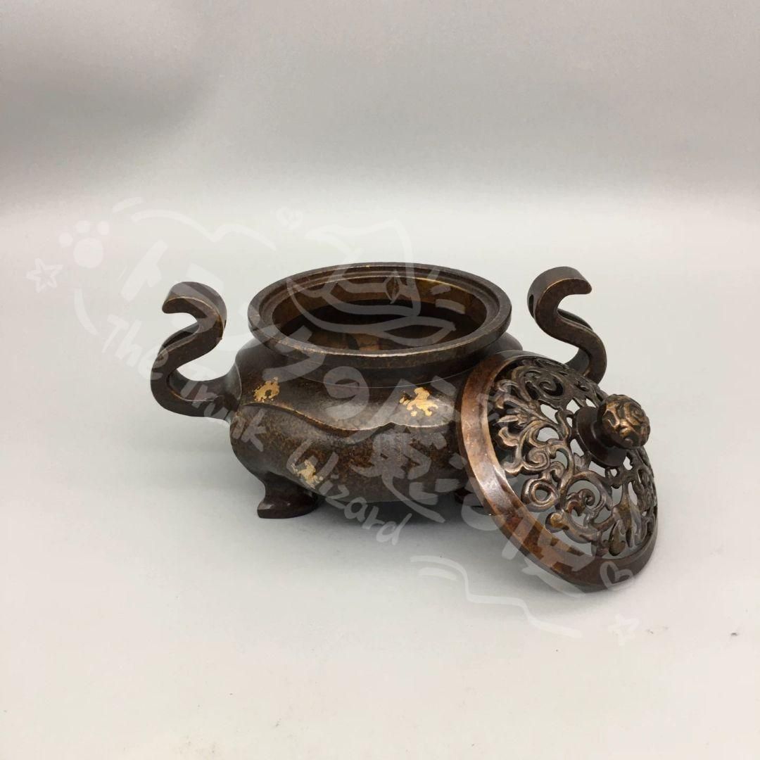 新年ギフト銅細工 海棠薫香炉 香炉 茶道沈香炉 香道具 装飾品 工芸品