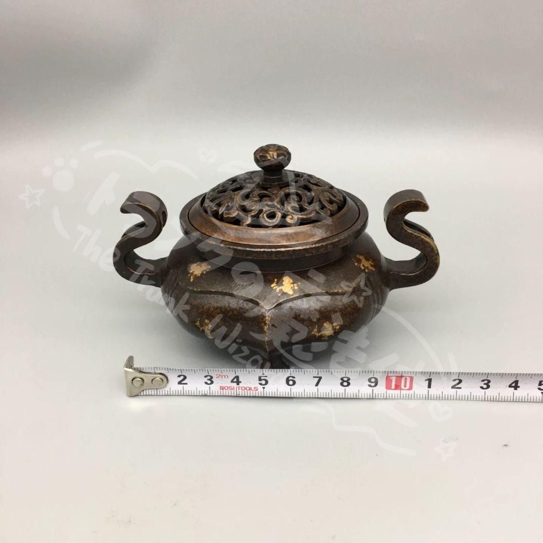 新年ギフト銅細工 海棠薫香炉 香炉 茶道沈香炉 香道具 装飾品 工芸品