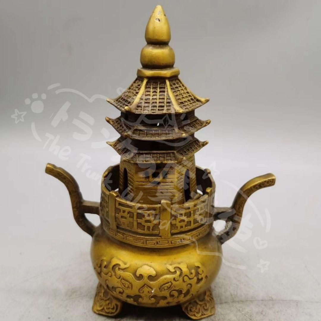 新年ギフト錬丹炉天壇檀薫炉 銅製 香道具 装飾品 工芸品 美術品 置物