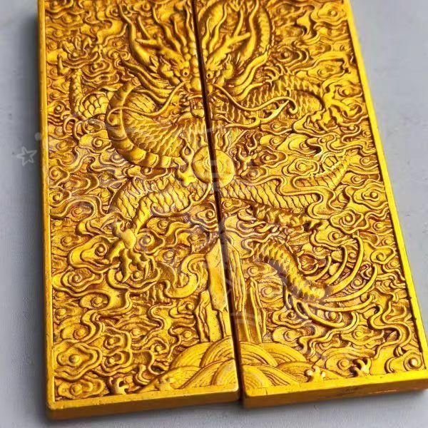 新年ギフト明朝 双龍トークン 書道具 文房具 現代工芸品 美術品 置物