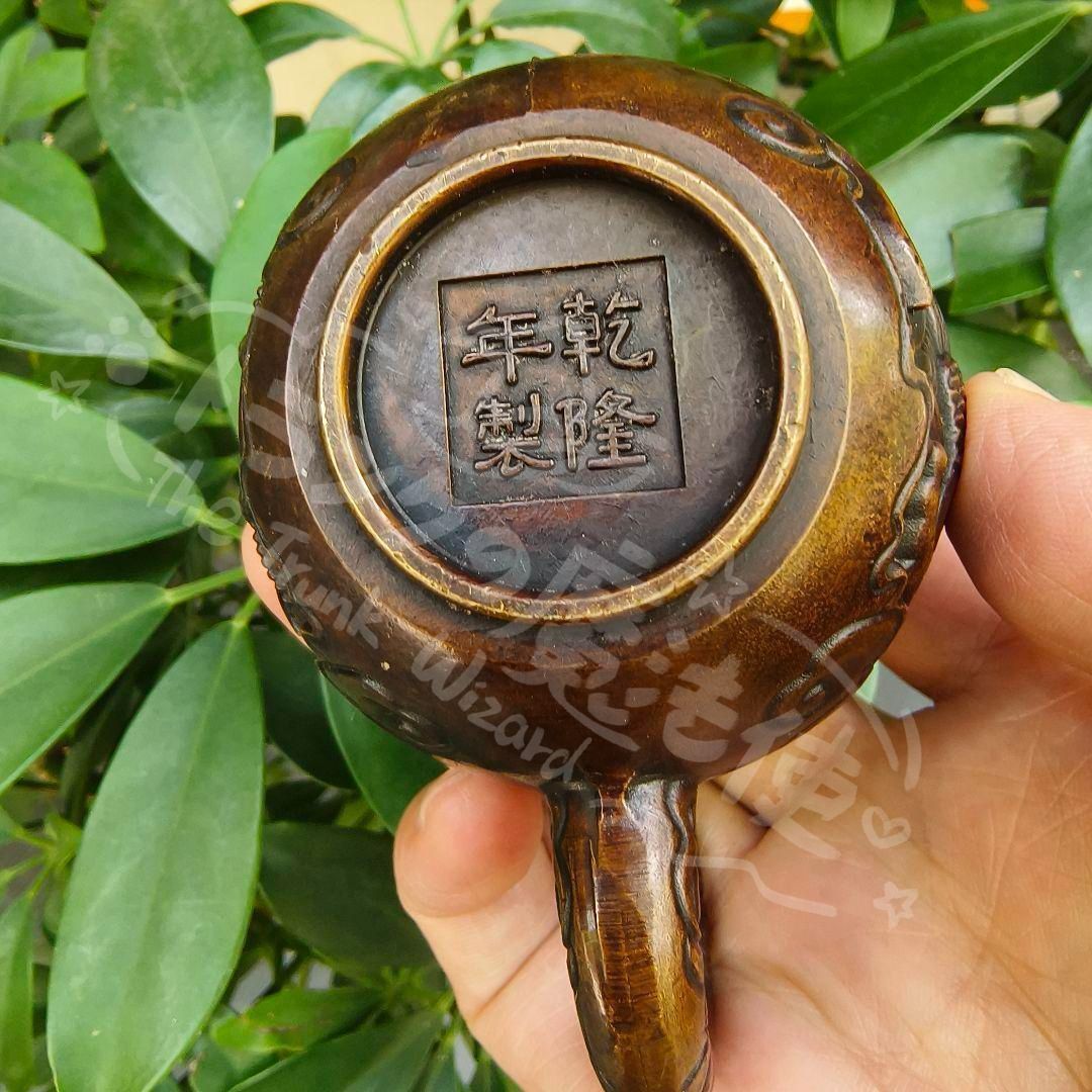 新年ギフト浮彫鯉躍龍門茶壺 酒壺 家庭茶道 工芸品 置物 銅製品