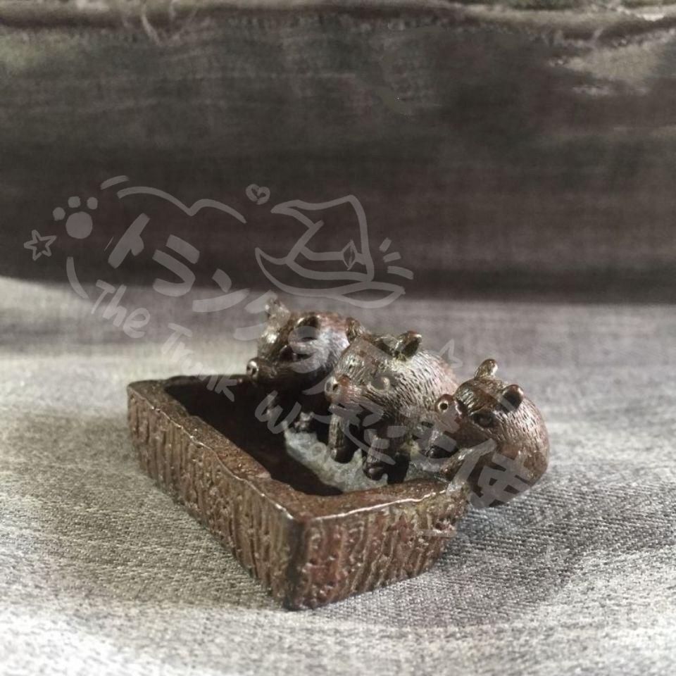 新年ギフト銅器 三匹小猪 茶道具 茶寵 工芸品 美術品 置物CZW1207P684