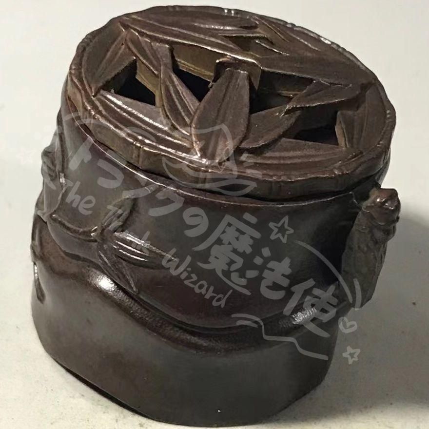 新年ギフト銅 細工 茶道具 香道具 竹の香炉 工芸品 美術品 置物