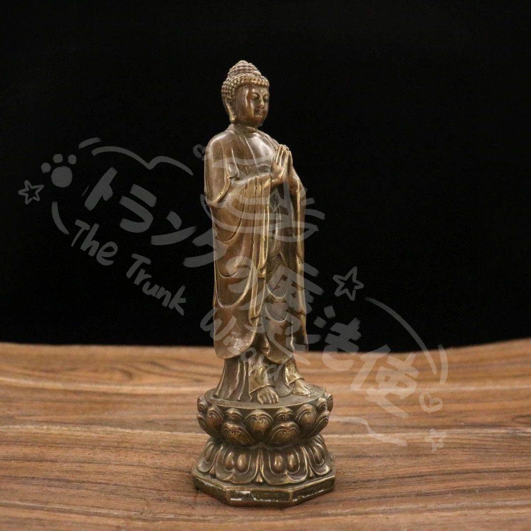 新年ギフト仏像 仏教美術 如来仏陀立像 仏堂供養 駅蓮仏 銅製品 置物