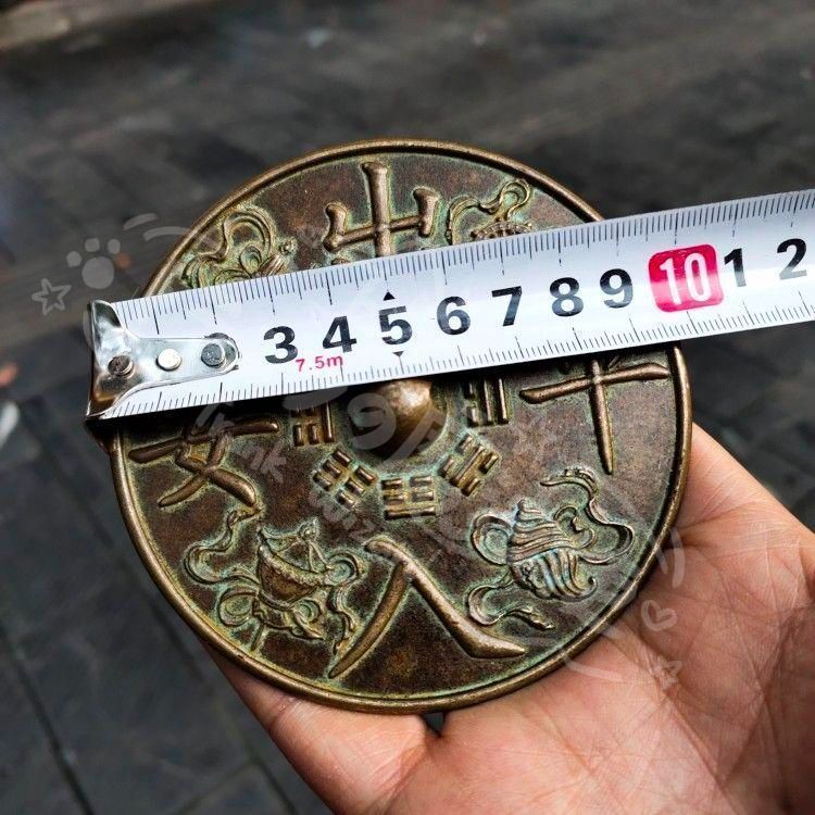 新年ギフト銅鏡 出入平安 八卦図 装飾品 現代工芸品美術品 置物