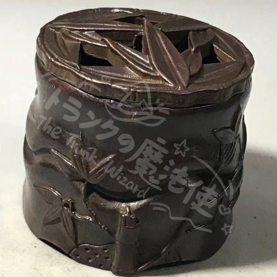新年ギフト銅 細工 茶道具 香道具 竹の香炉 工芸品 美術品 置物