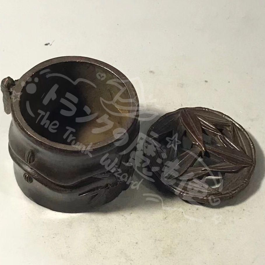 新年ギフト銅 細工 茶道具 香道具 竹の香炉 工芸品 美術品 置物