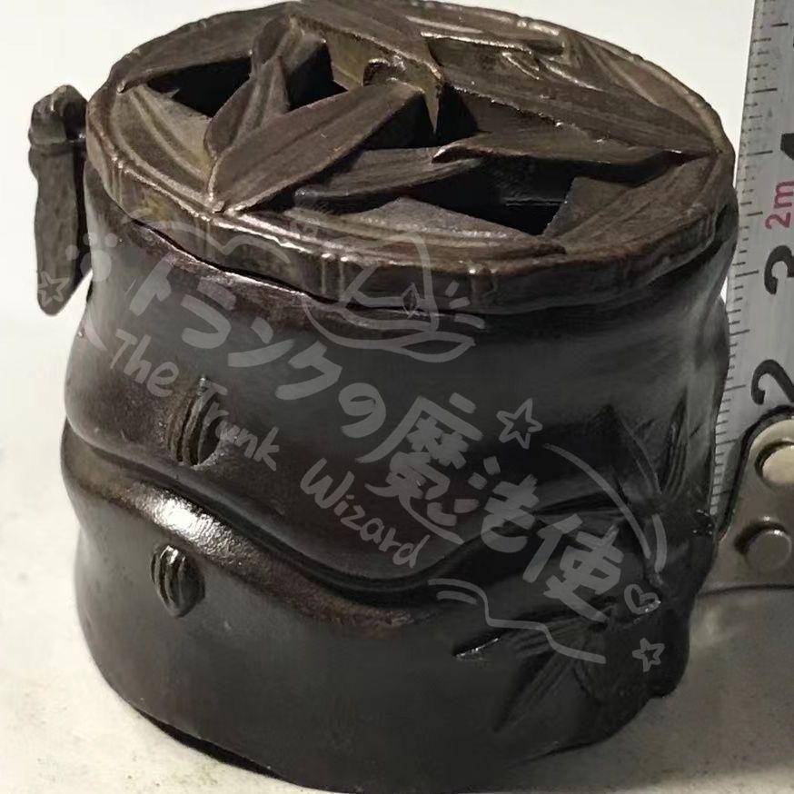 新年ギフト銅 細工 茶道具 香道具 竹の香炉 工芸品 美術品 置物