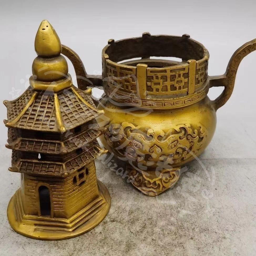 新年ギフト錬丹炉天壇檀薫炉 銅製 香道具 装飾品 工芸品 美術品 置物