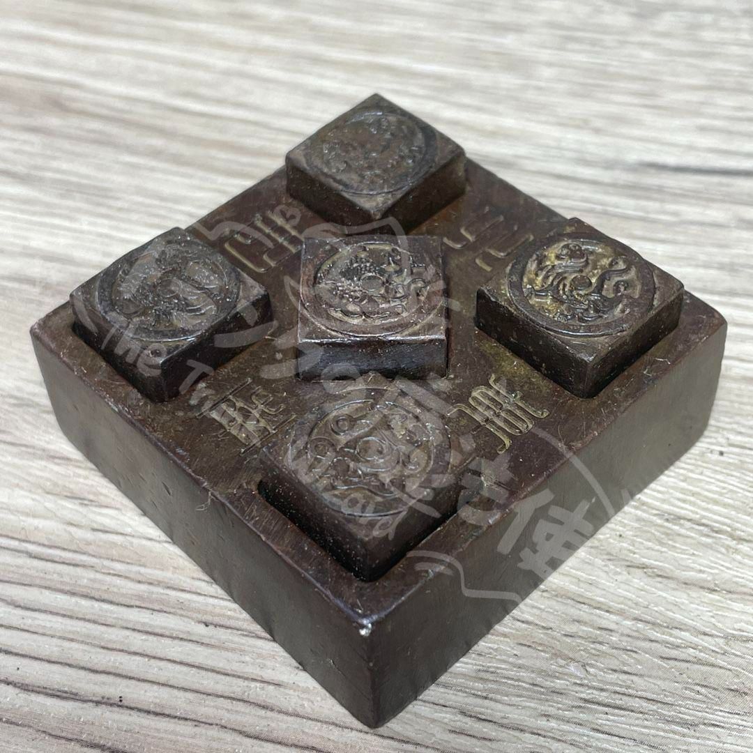 新年ギフト銅制 印章 五大神獣瑞獣印章 ショップ 道家ルーン印鑑 書