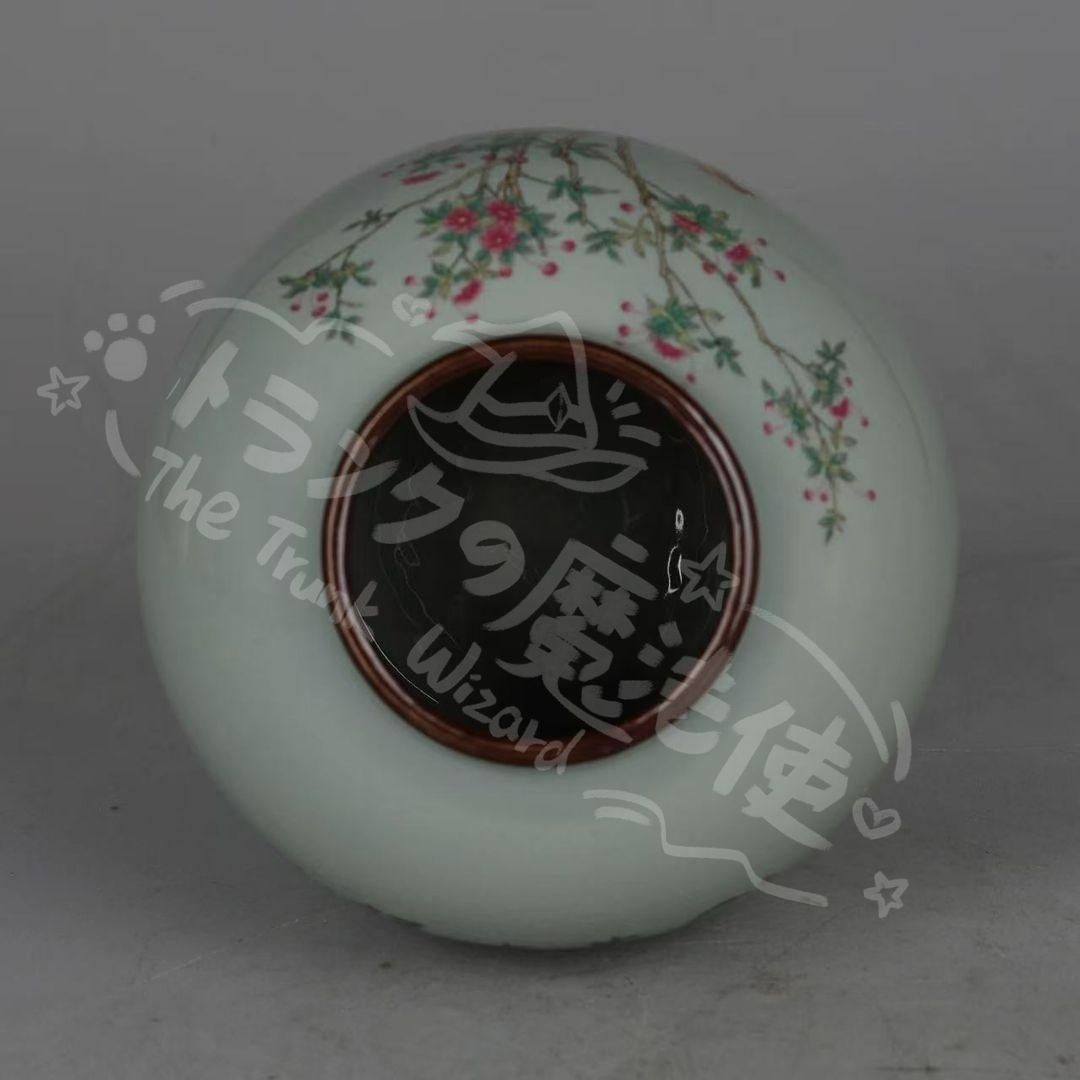 新年ギフト粉彩富貴吉祥花鳥紋陶磁器缶 景徳鎮 陶磁器 装飾品 現代工芸