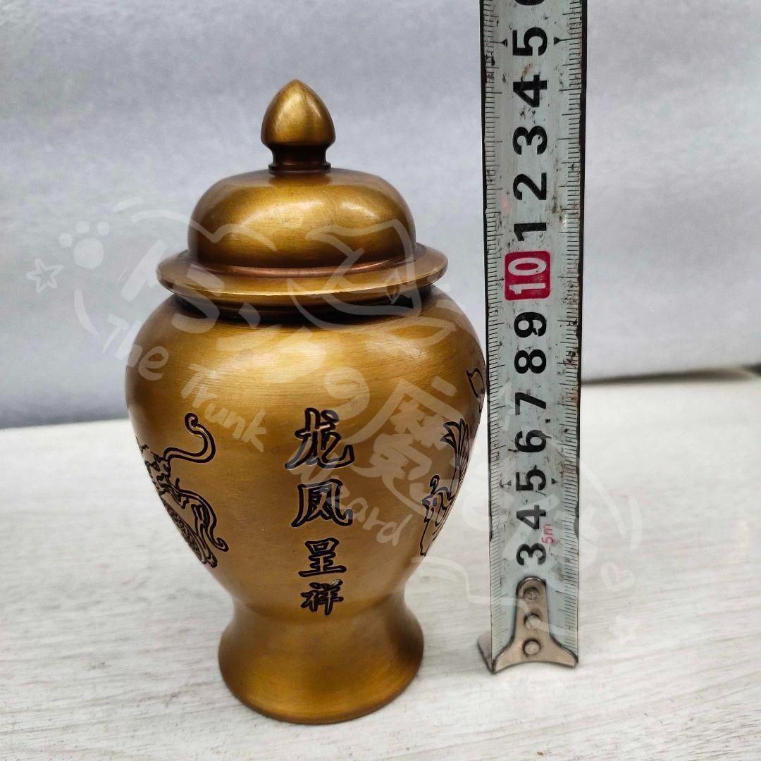 新年ギフト銅細工 将軍壺 龍鳳茶壺 茶道具 香道具 装飾品 工芸品 美術