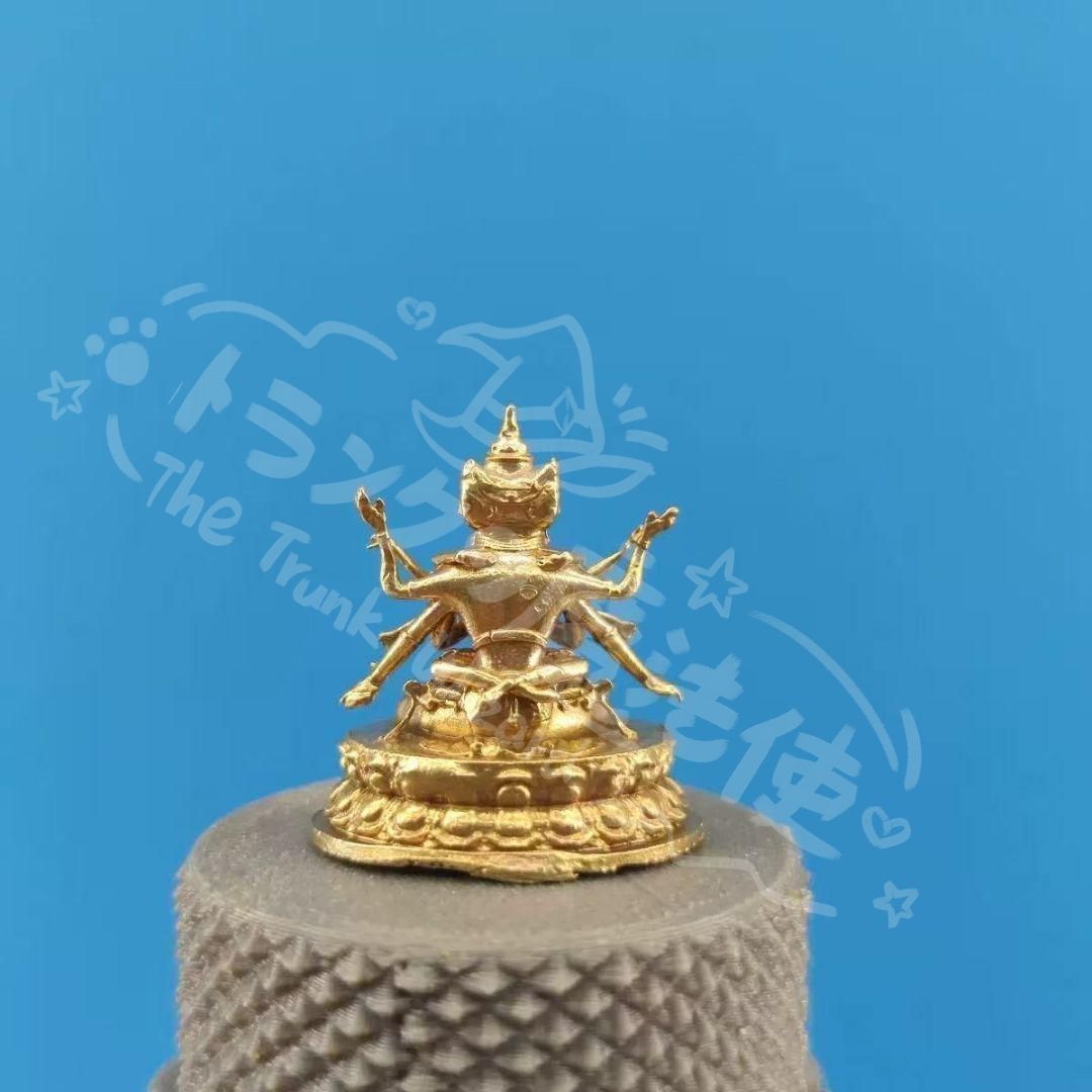 黄財神 騎瑞獣 仏像 工芸品 美術品 置物 新年ギフト仏教美術 仏像 蔵仏黄財神双身仏 鎮宅辟邪 開運風水 招財