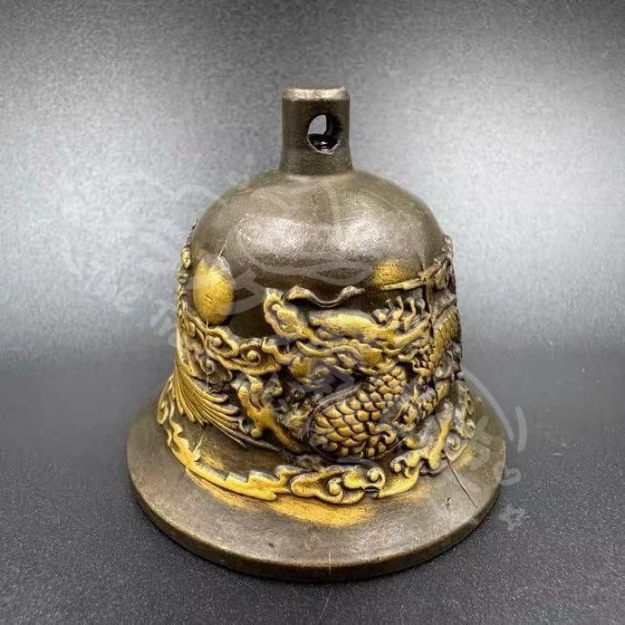 新年ギフト銅器 竜鳳鈴 銅鈴 掛飾 装飾品 工芸品 美術品 置物