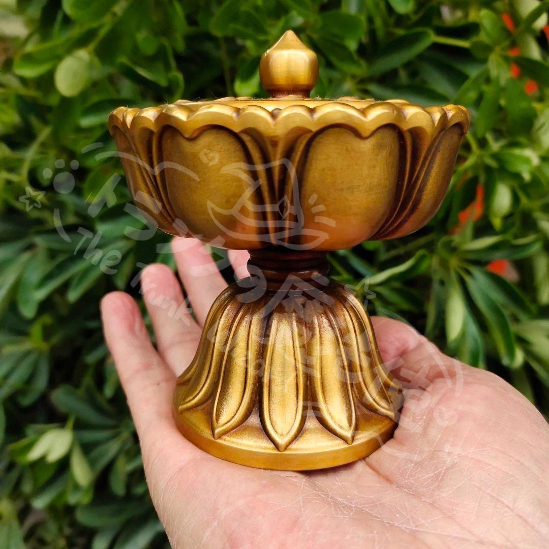 新年ギフト銅 細工 茶道具 香道具 宝蓮灯の薫製香炉 置物