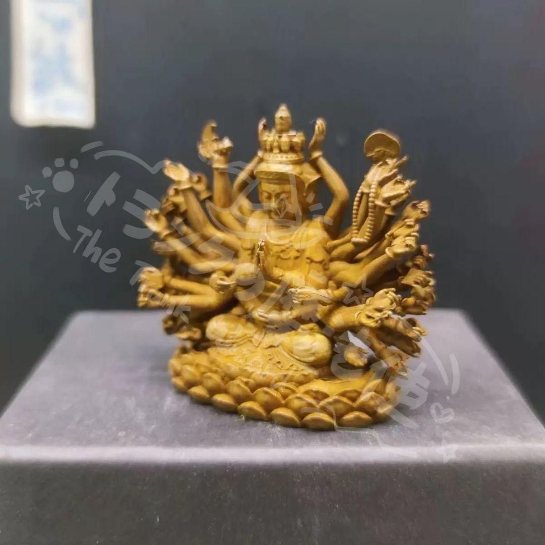 新年ギフト仏教美術 千手観音像 仏像 銅製 装飾品 工芸品 美術品 置物