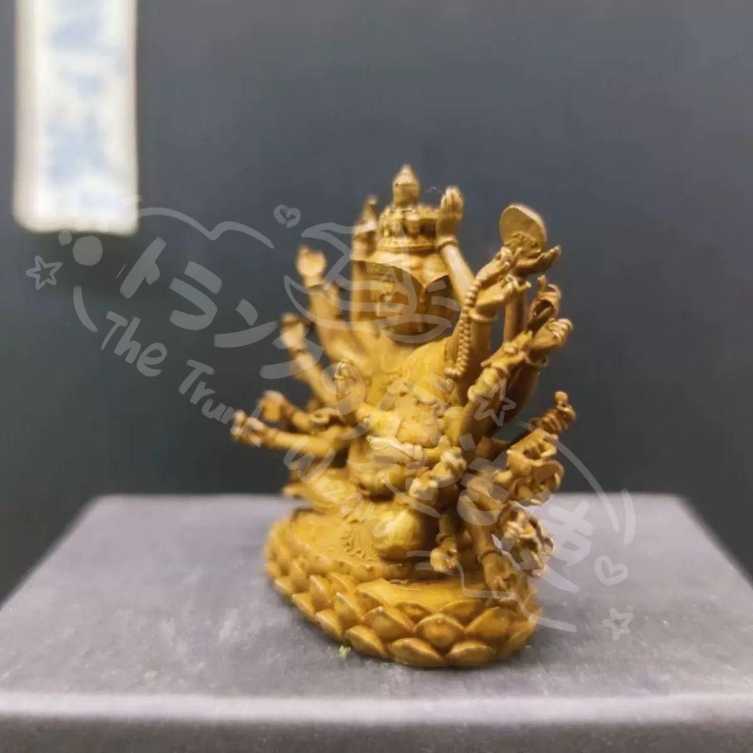 新年ギフト仏教美術 千手観音像 仏像 銅製 装飾品 工芸品 美術品 置物