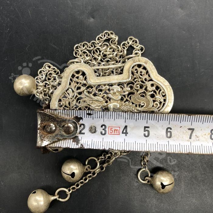 新年ギフト銅 細工 麒麟送子 長命富貴鎖 装飾品 工芸品 美術品 置物