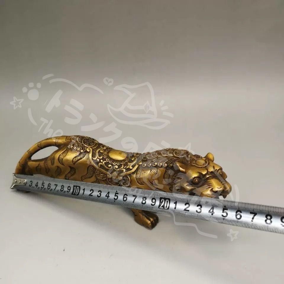 新年ギフト銅 細工 虎の置物 茶台茶寵 茶道具 装飾品 工芸品 置物