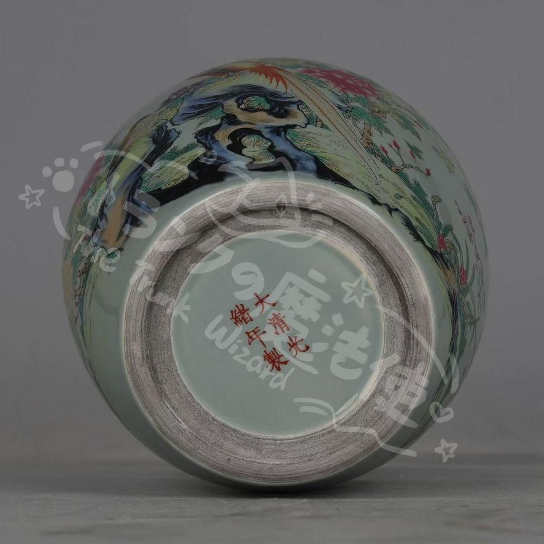 新年ギフト粉彩富貴吉祥花鳥紋陶磁器缶 景徳鎮 陶磁器 装飾品 現代工芸