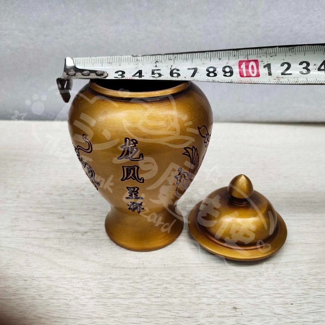 新年ギフト銅細工 将軍壺 龍鳳茶壺 茶道具 香道具 装飾品 工芸品 美術