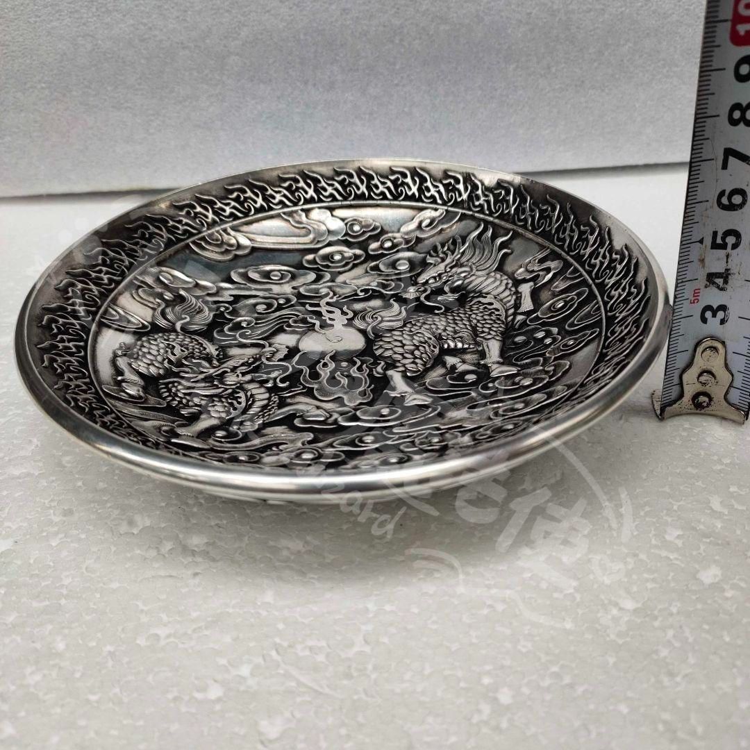 新年ギフト銅器 重工 彫刻 祥雲瑞獣麒麟銅盤 装飾品 工芸品 美術品