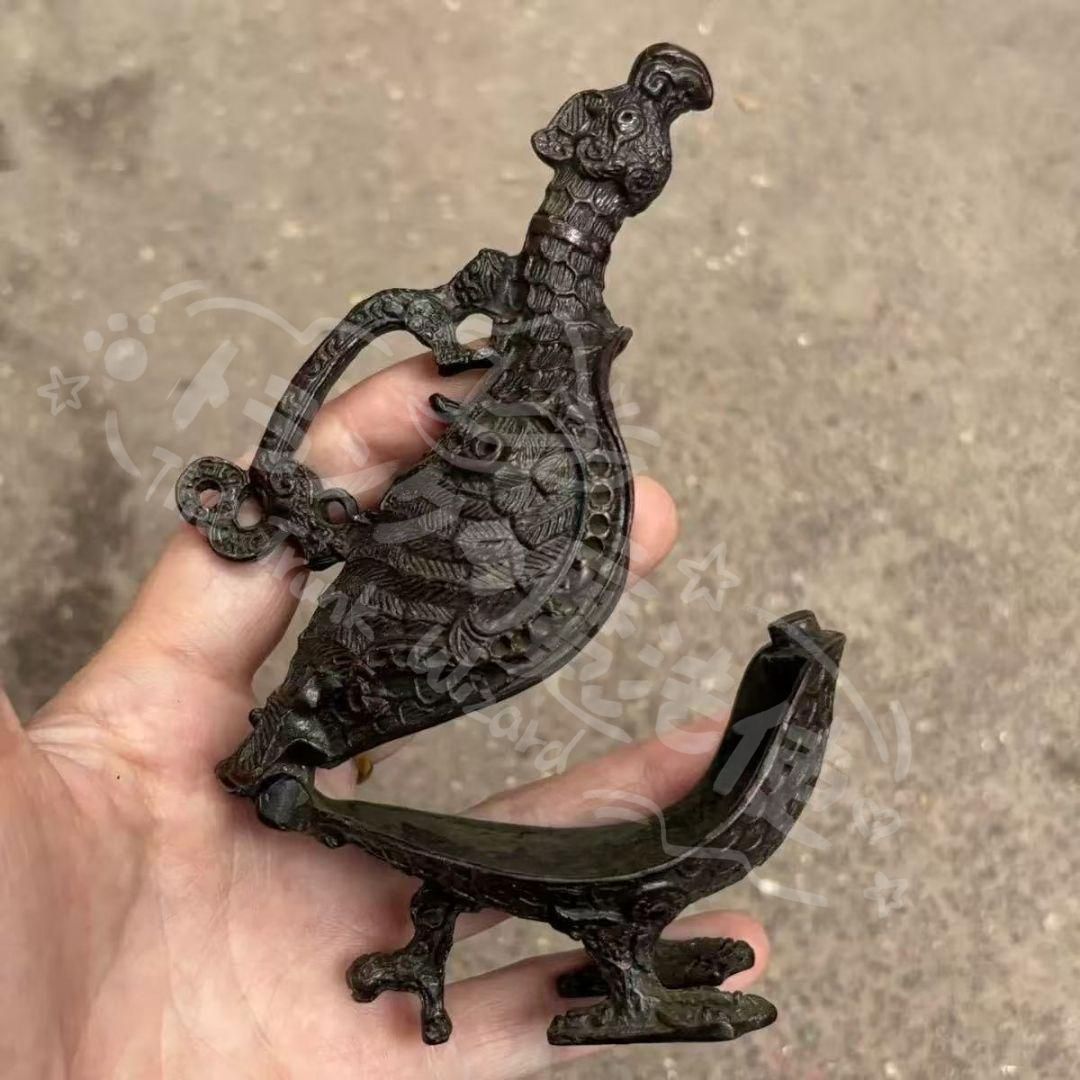 新年ギフト銅製 渡り鳥尊 酒器 装飾品 工芸品 美術品 置物CZW1207P224