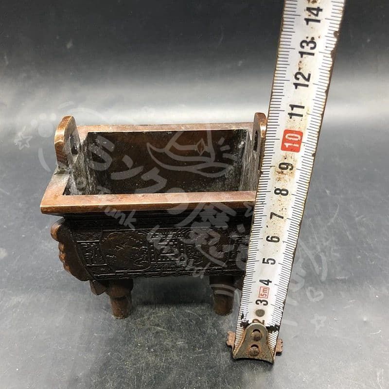 新年ギフト双龍戯珠 盛字鼎 香炉 銅細工 香道具 装飾品 工芸品 美術品