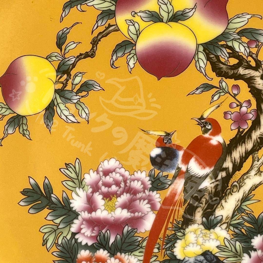 新年ギフト彩富貴長寿蒔絵賞盤 景徳鎮 陶磁器 装飾品 現代工芸品 美術