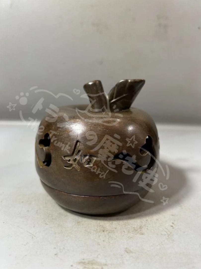 新年ギフト銅 細工 透かし彫り 如意香炉 茶道具 香道具 工芸品 美術品