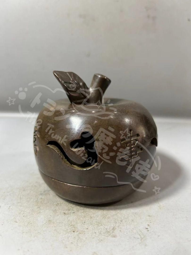 新年ギフト銅 細工 透かし彫り 如意香炉 茶道具 香道具 工芸品 美術品