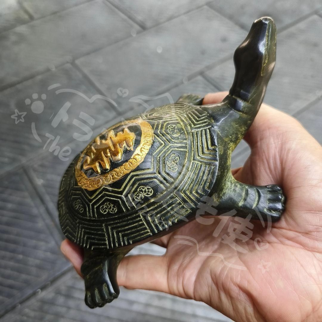 新年ギフト銅製 千年亀 百寿亀 長寿亀 茶台 机 事務室 装飾品 工芸品