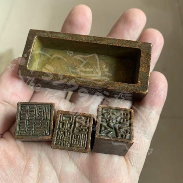 新年ギフト銅製 印鑑 書道具 文房具 工芸品 美術品 置物CZW1207P580