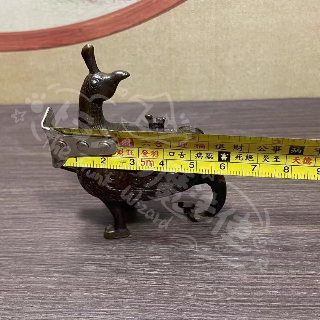 新年ギフト銅細工 侯鳥尊香炉 茶台茶寵 香道具 装飾品 工芸品 置物
