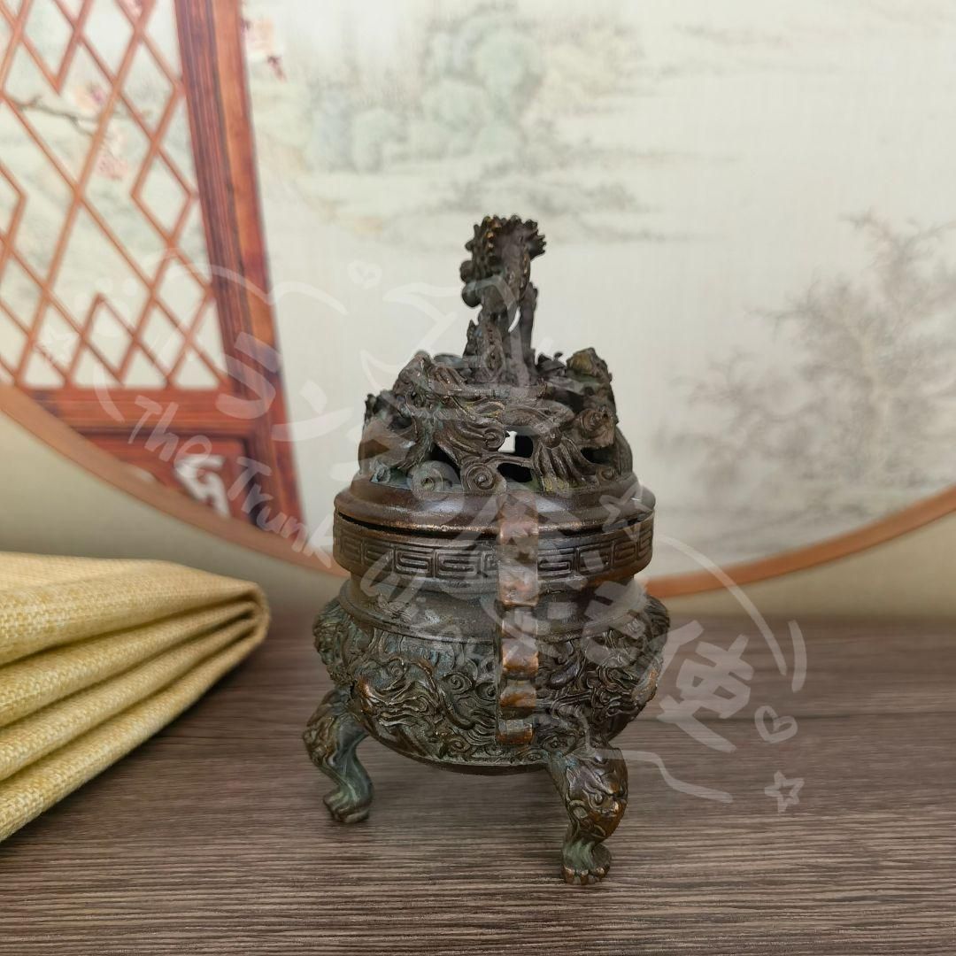 新年ギフト竜紋 九龍香炉 装飾品 工芸品 美術品 置物CZW1207P487