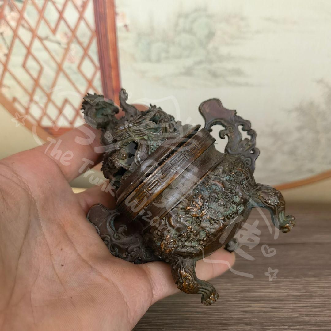 新年ギフト竜紋 九龍香炉 装飾品 工芸品 美術品 置物CZW1207P487