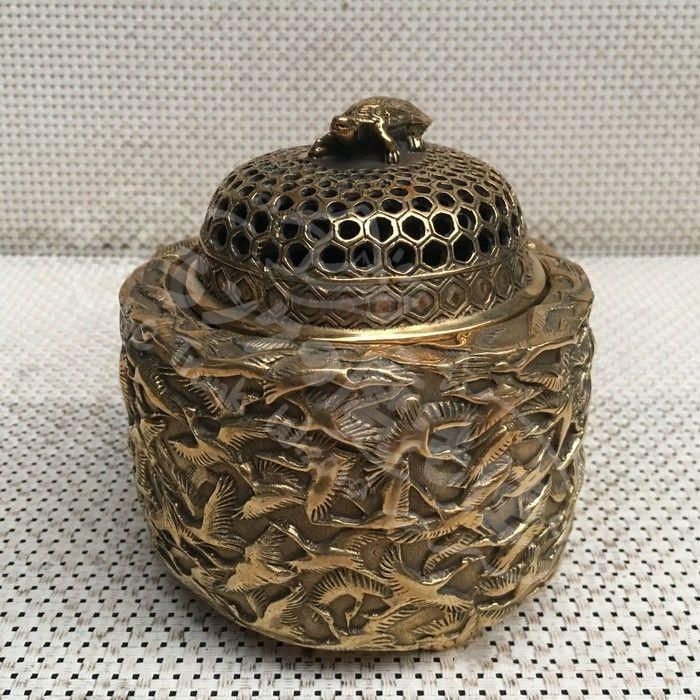 新年ギフト千鶴亀薫香炉 銅製 工芸品 美術品 置物CZW1207P601 - メルカリ