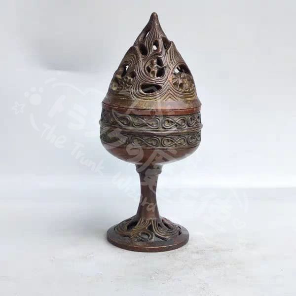 新年ギフト銅 細工 博山炉 禅意香炉 茶室香炉 装飾品 工芸品 置物