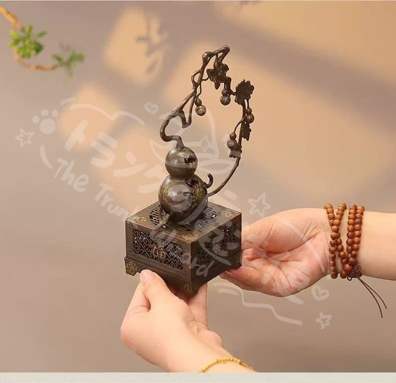 新年ギフト銅製 ひょうたん香炉 薫香炉室内 茶道香炉 装飾品 置物