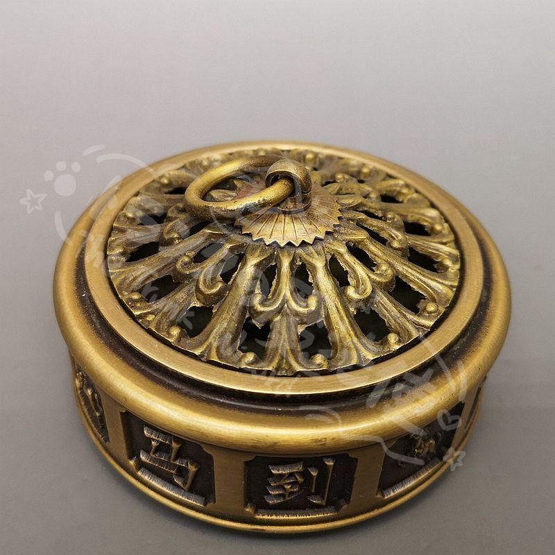 新年ギフト銅細工 円香炉馬到成功香炉 香道具 装飾品 工芸品 美術品